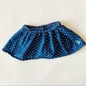 U.s. Polo Assn. Girls Jean Polka Dot Skort
